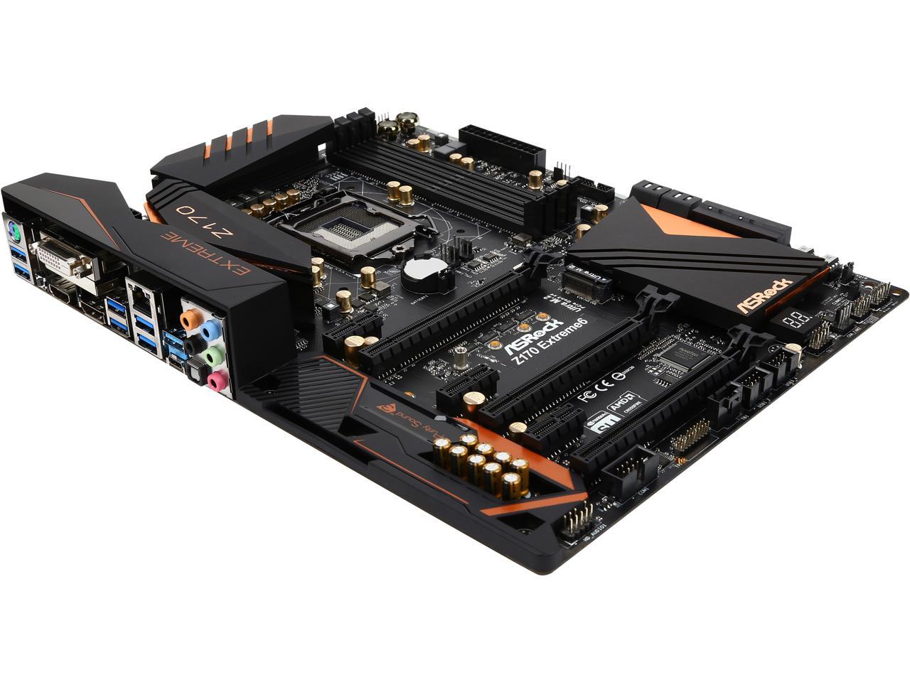 ASRock Z170 Extreme6 LGA 1151 Intel Z170 HDMI SATA 6Gb/s USB 3.1 USB 3.0 ATX Intel Motherboard