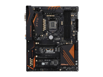 ASRock Z170 Extreme6 LGA 1151 Intel Z170 HDMI SATA 6Gb/s USB 3.1 USB 3.0 ATX Intel Motherboard