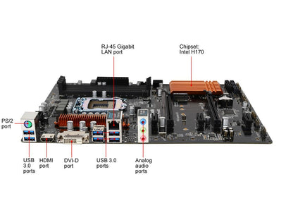 ASRock H170 Pro4S LGA 1151 Intel H170 HDMI SATA 6Gb/s USB 3.0 ATX Intel Motherboard