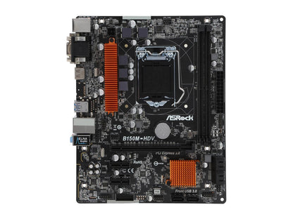ASRock B150M-HDV LGA 1151 HDMI SATA 6Gb/s USB 3.0 Micro ATX Intel Motherboard