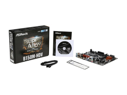 ASRock B150M-HDV LGA 1151 HDMI SATA 6Gb/s USB 3.0 Micro ATX Intel Motherboard