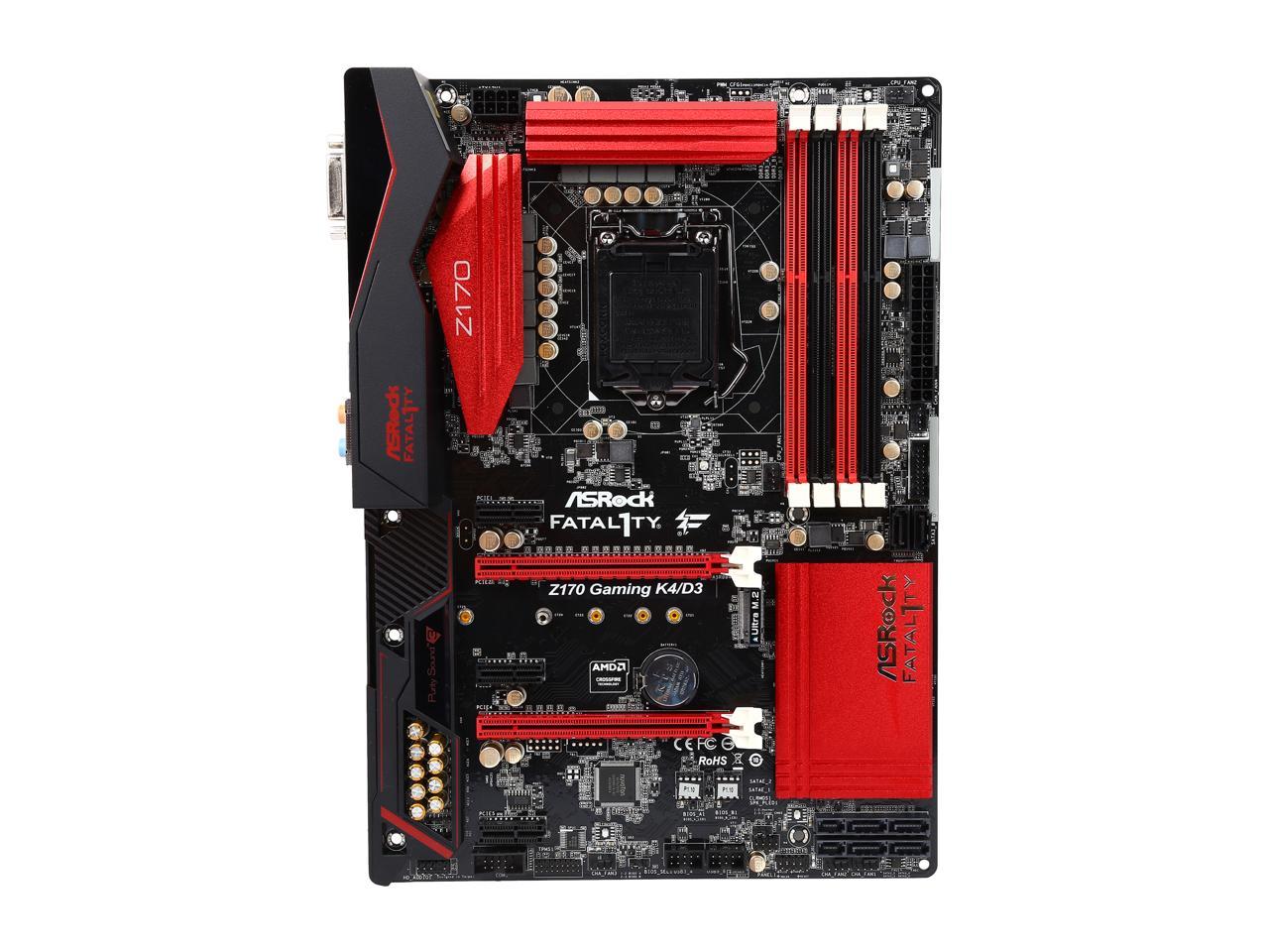 ASRock ASRock Fatal1ty Gaming Z170 Gaming K4/D3 LGA 1151 Intel Z170 HDMI SATA 6Gb/s USB 3.0 ATX Intel Motherboard