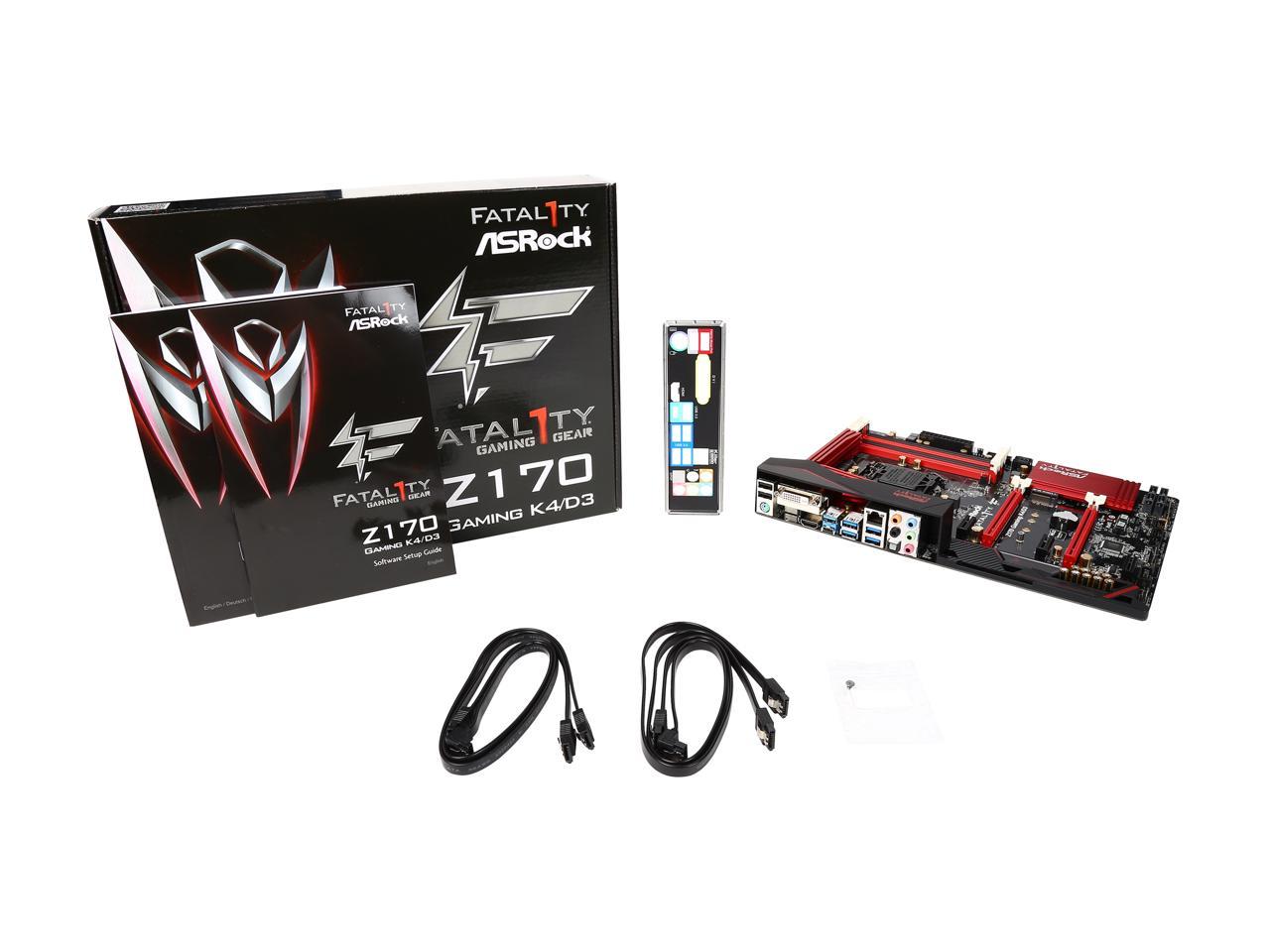 ASRock ASRock Fatal1ty Gaming Z170 Gaming K4/D3 LGA 1151 Intel Z170 HDMI SATA 6Gb/s USB 3.0 ATX Intel Motherboard