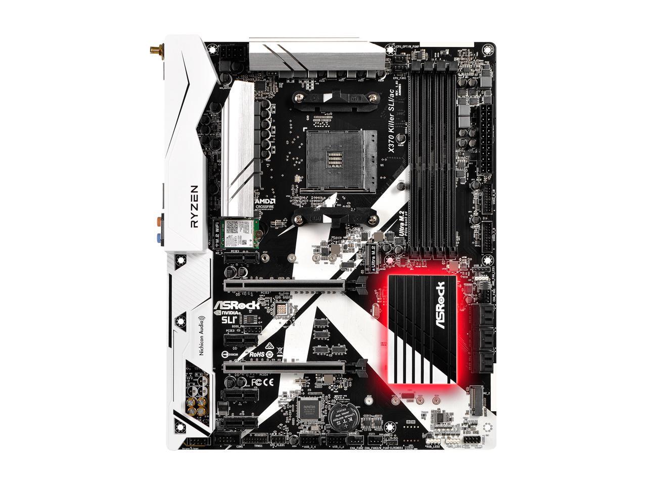 ASRock X370 Killer SLI/ac AM4 AMD Promontory X370 SATA 6Gb/s ATX AMD Motherboard