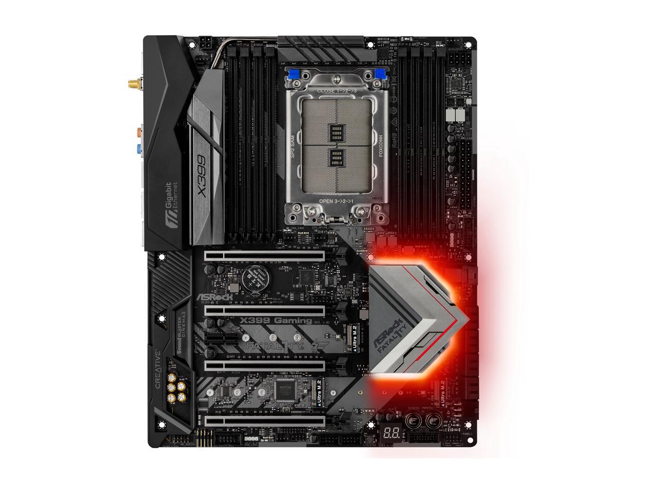 ASRock Fatal1ty X399 Professional Gaming sTR4 AMD X399 SATA 6Gb/s ATX AMD Motherboard