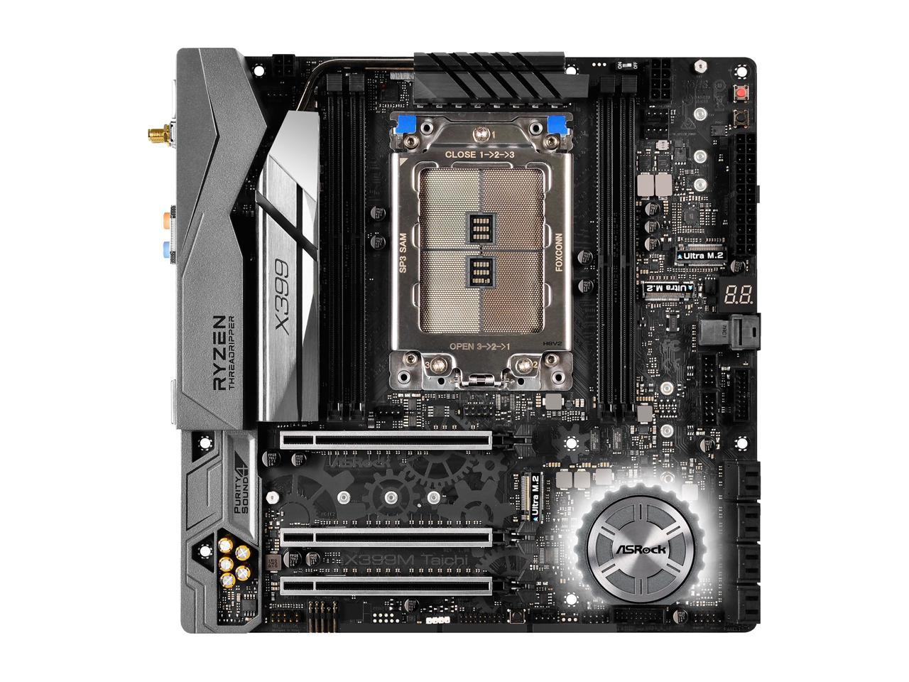 ASRock X399M TAICHI sTR4 AMD X399 SATA 6Gb/s Micro ATX AMD Motherboard