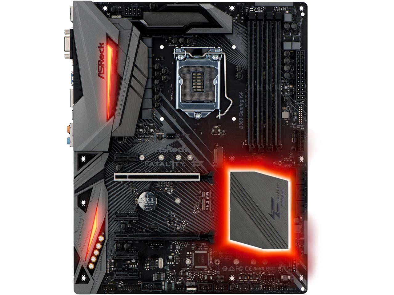 ASRock Fatal1ty B360 Gaming K4 LGA 1151 (300 Series) Intel B360 HDMI SATA 6Gb/s USB 3.1 ATX Intel Motherboard