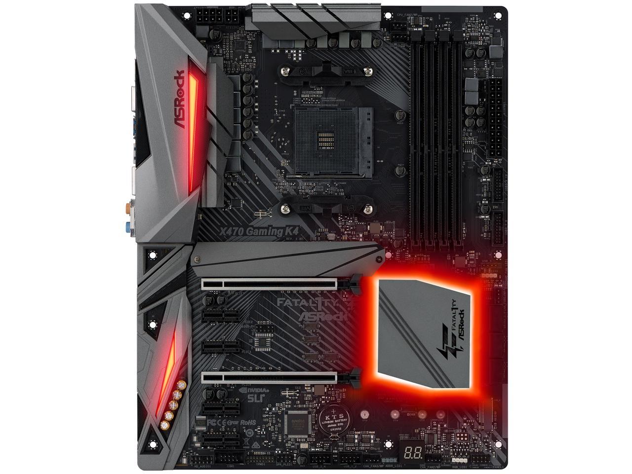 ASRock Fatal1ty X470 Gaming K4 AM4 AMD Ryzen 3000 Series CPU Ready ATX AMD Motherboard