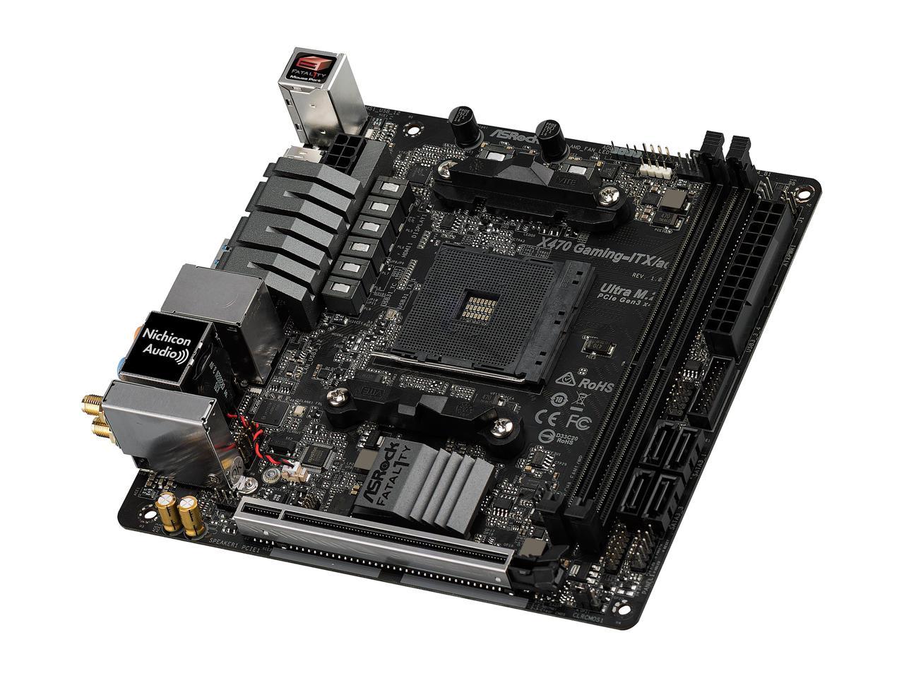 ASRock Fatal1ty X470 Gaming-ITX/ac AM4 AMD Ryzen 3000 Series CPU Ready Mini ITX AMD Motherboard