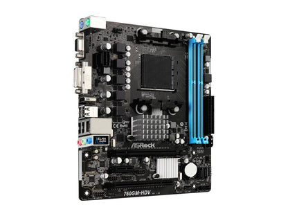 ASRock 760GM-HDV AM3+/AM3 AMD 760G HDMI Micro ATX AMD Motherboard