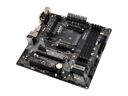 ASRock B450M PRO4 AM4 AMD Promontory B450 SATA 6Gb/s Micro ATX AMD Motherboard
