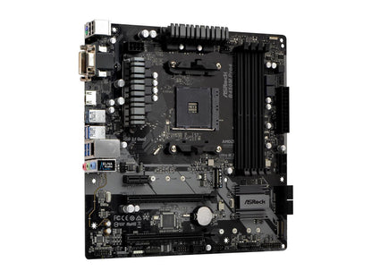 ASRock B450M PRO4 AM4 AMD Promontory B450 SATA 6Gb/s Micro ATX AMD Motherboard
