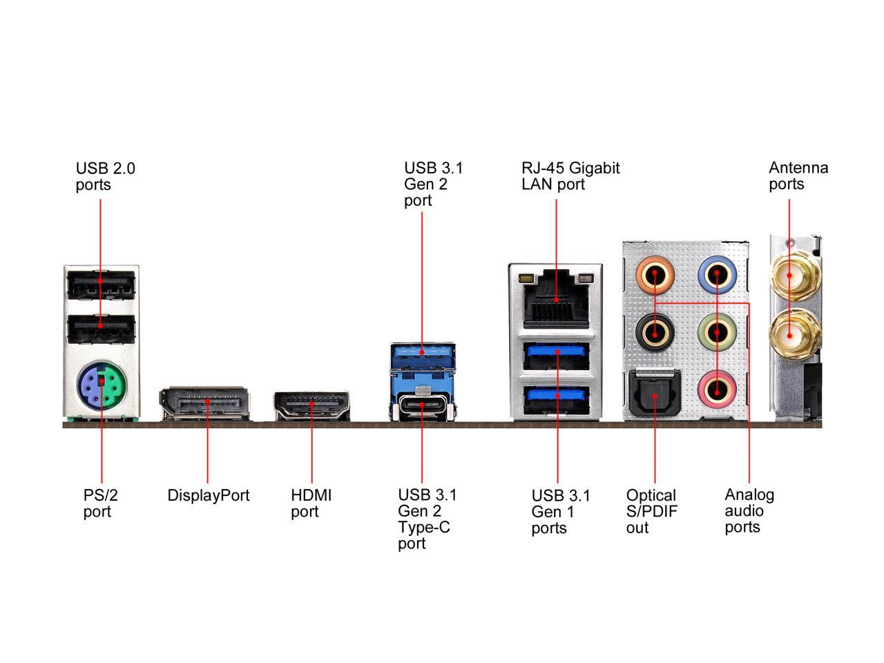 ASRock Fatal1ty B450 GAMING-ITX/AC AM4 AMD Promontory B450 SATA 6Gb/s USB 3.1 HDMI Mini ITX AMD Motherboard