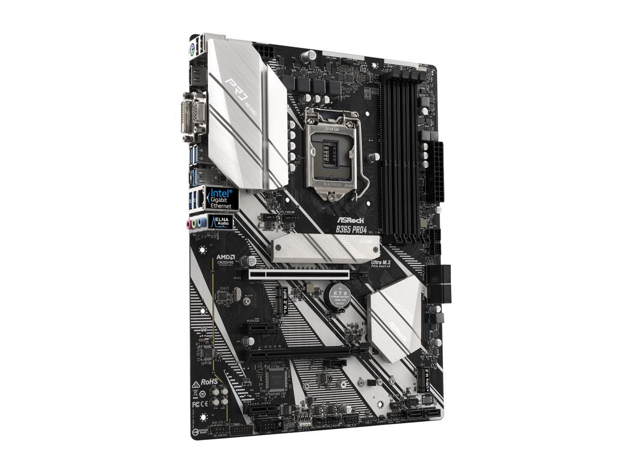 ASRock B365 Pro4 LGA 1151 (300 Series) Intel B365 SATA 6Gb/s ATX Intel Motherboard