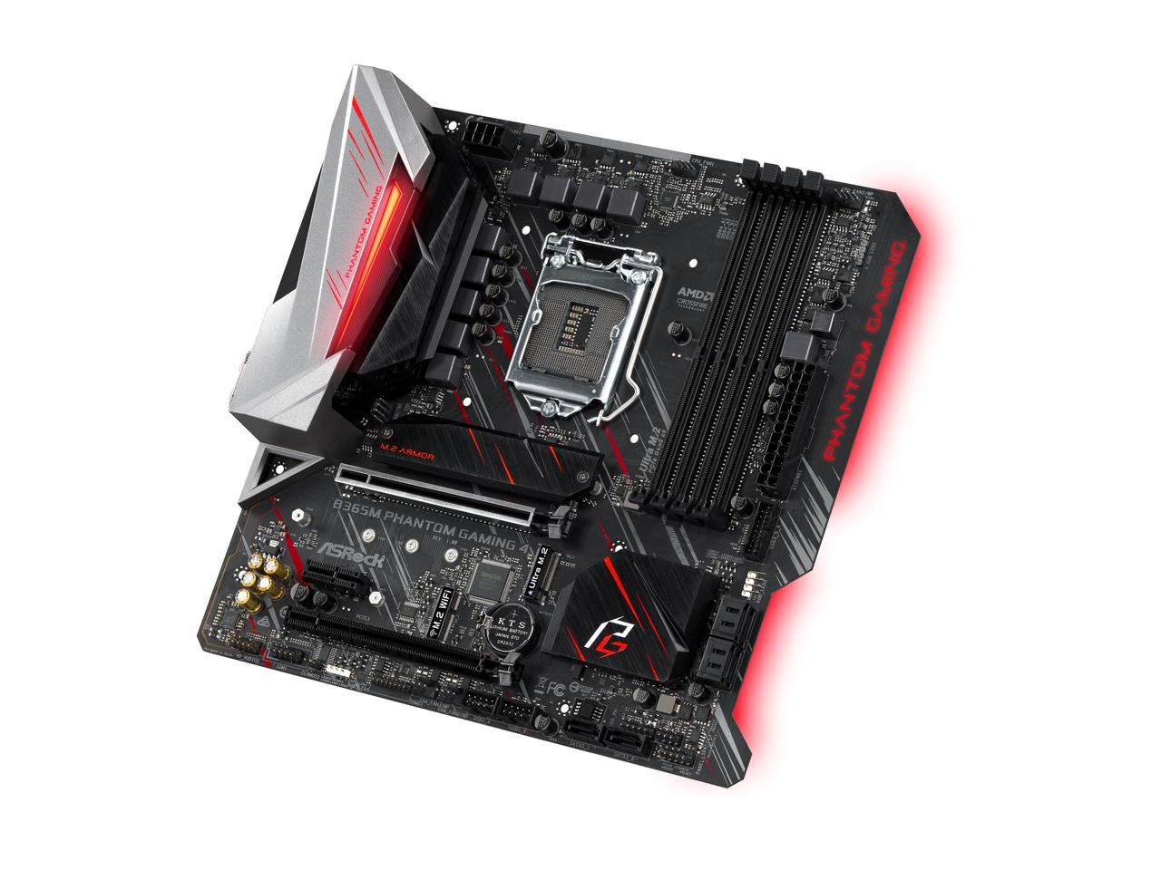 ASRock B365M Phantom Gaming 4 LGA 1151 (300 Series) Intel B365 SATA 6Gb/s Micro ATX Intel Motherboard