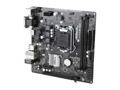 ASRock H310CM-HDV LGA 1151 (300 Series) Intel H310 HDMI SATA 6Gb/s USB 3.1 Micro ATX Intel Motherboard