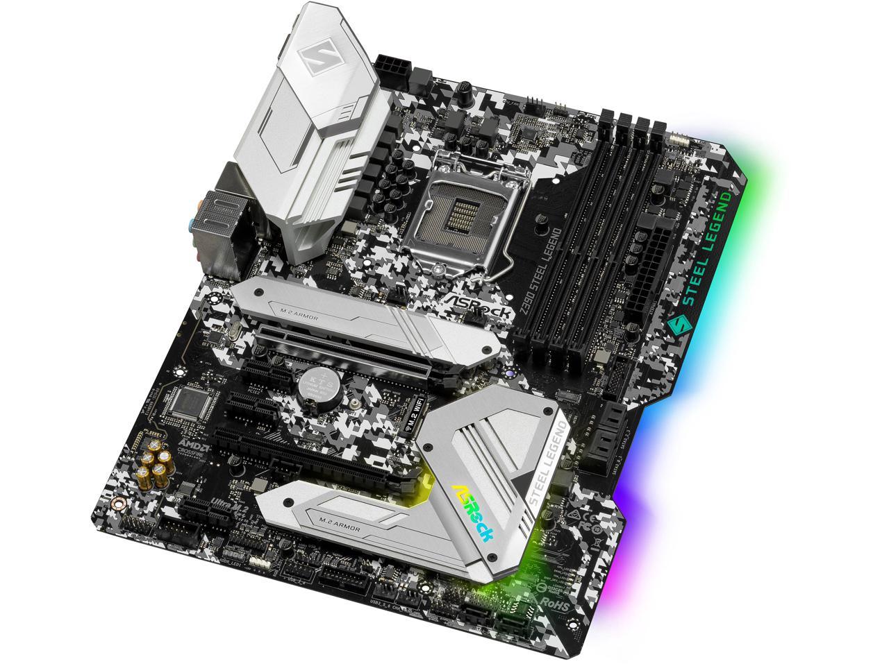 ASRock Z390 STEEL LEGEND LGA 1151 (300 Series) Intel Z390 HDMI SATA 6Gb/s USB 3.1 USB 3.0 ATX Intel Motherboard