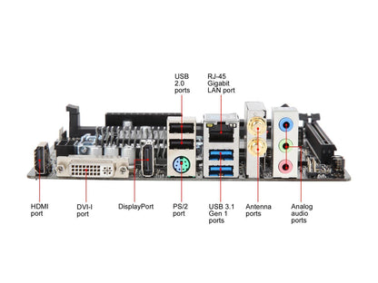 ASRock H310CM-ITX/ac LGA 1151 (300 Series) Intel H310 SATA 6Gb/s Mini ITX Intel Motherboard