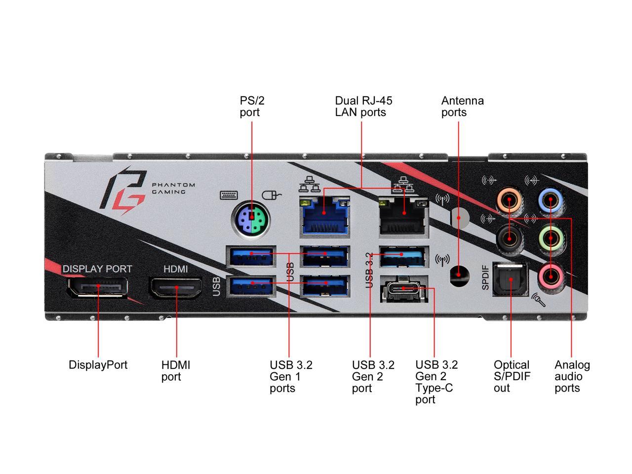 ASRock Phantom Gaming Z490 PG Velocita LGA 1200 Intel Z490 SATA 6Gb/s ATX Intel Motherboard