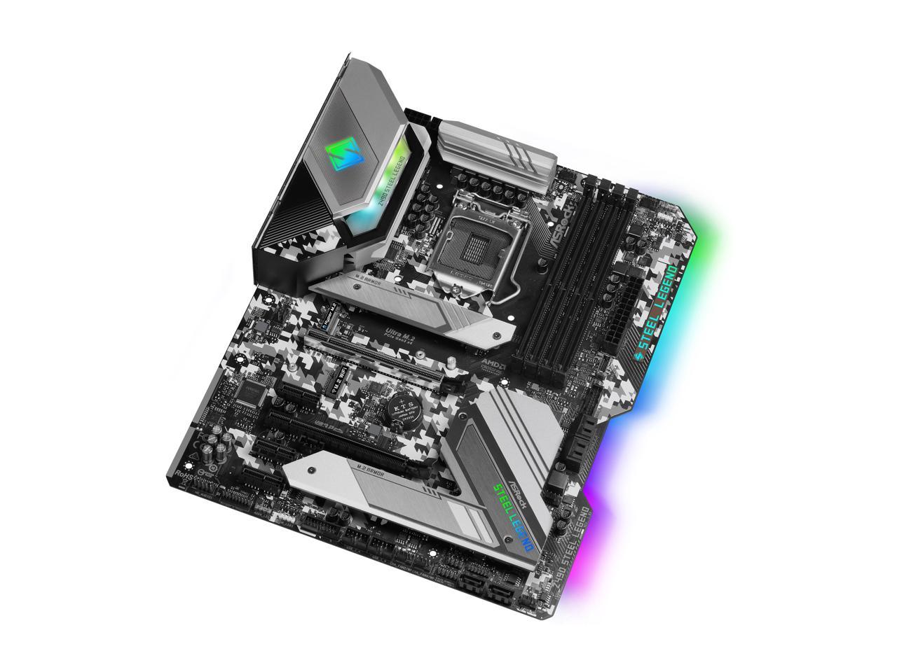 ASRock Z490 Steel Legend LGA 1200 Intel Z490 SATA 6Gb/s ATX Intel Motherboard