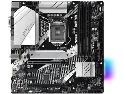 ASRock Z490M Pro4 LGA 1200 Intel Z490 SATA 6Gb/s Micro ATX Intel Motherboard