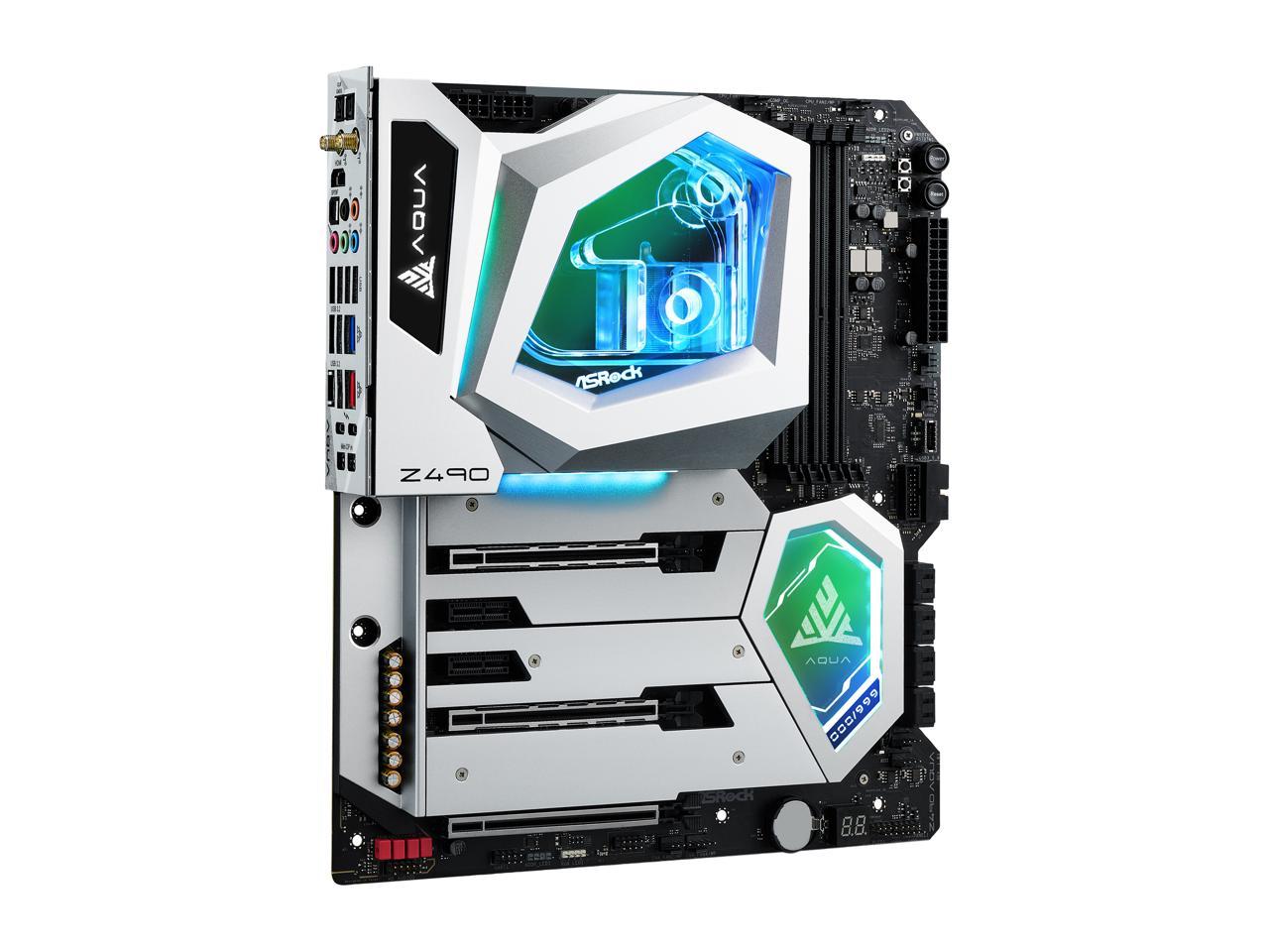 ASRock Z490 AQUA LGA 1200 Intel Z490 SATA 6Gb/s Extended ATX Intel Motherboard