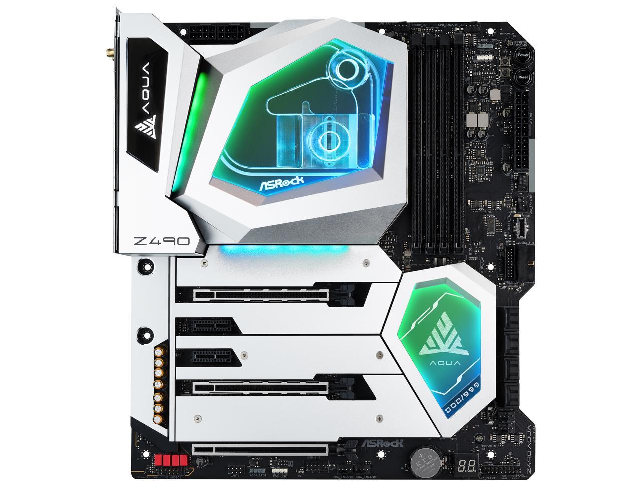 ASRock Z490 AQUA LGA 1200 Intel Z490 SATA 6Gb/s Extended ATX Intel Motherboard