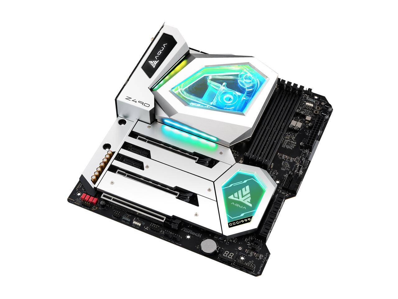ASRock Z490 AQUA LGA 1200 Intel Z490 SATA 6Gb/s Extended ATX Intel Motherboard