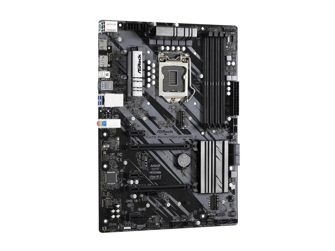 ASRock H470 Phantom Gaming 4 LGA 1200 Intel H470 SATA 6Gb/s ATX Intel Motherboard