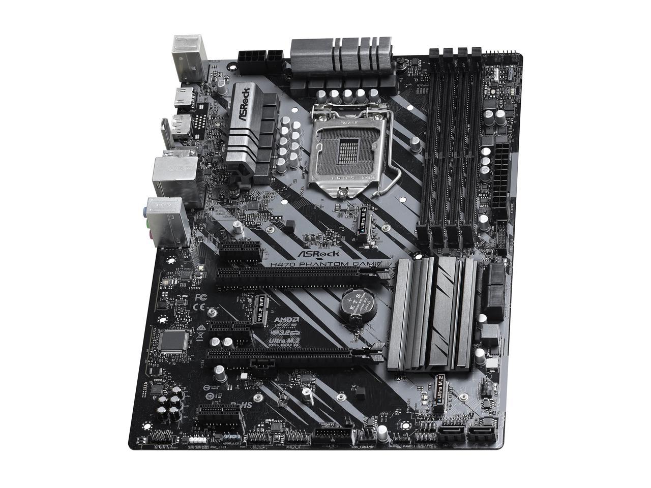 ASRock H470 Phantom Gaming 4 LGA 1200 Intel H470 SATA 6Gb/s ATX Intel Motherboard