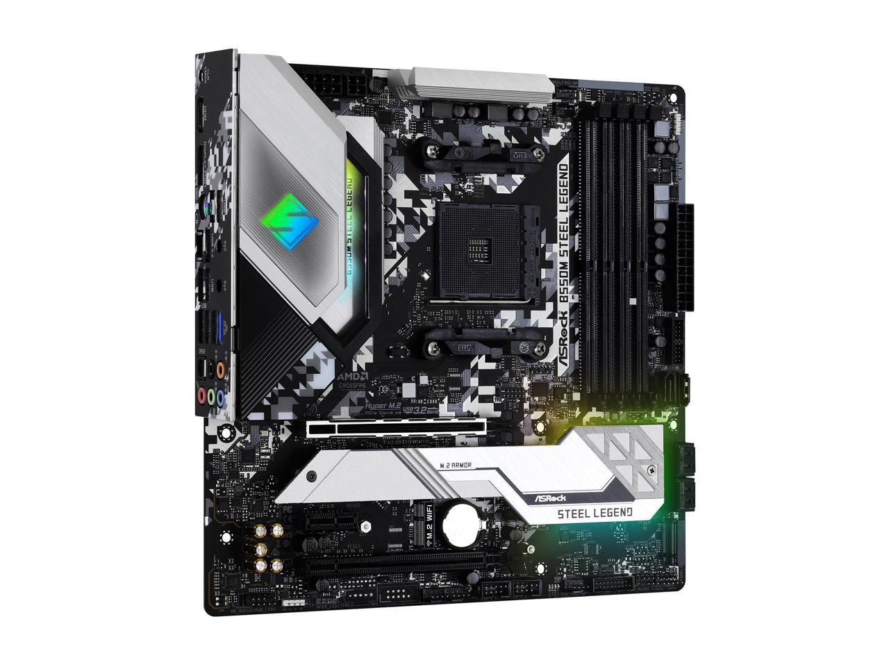 ASRock B550M STEEL LEGEND AM4 AMD B550 SATA 6Gb/s Micro ATX AMD Motherboard