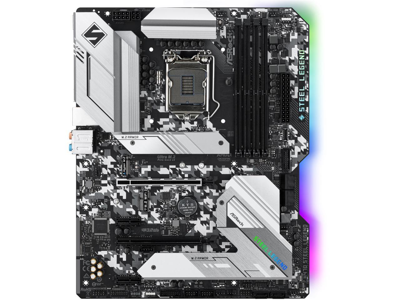 ASRock H470 STEEL LEGEND LGA 1200 Intel H470 SATA 6Gb/s ATX Intel Motherboard