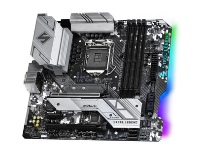 ASRock B460M STEEL LEGEND LGA 1200 Intel B460 SATA 6Gb/s Micro ATX Intel Motherboard