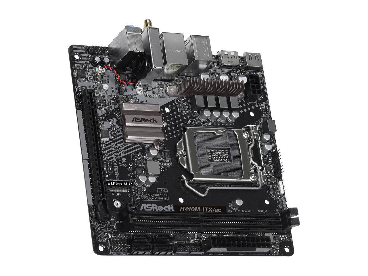 ASRock H410M-ITX/AC LGA 1200 Intel H410 SATA 6Gb/s Mini ITX Intel Motherboard