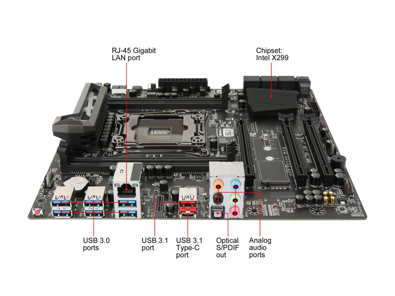 EVGA X299 Micro, 131-SX-E295-KR, LGA 2066, Intel X299, SATA 6Gb/s, USB 3.1, USB 3.0, mATX, Intel Motherboard