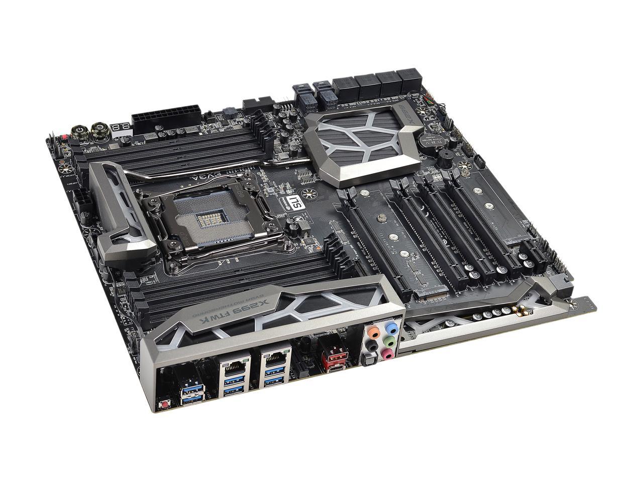 EVGA X299 FTW K, 142-SX-E297-KR, LGA 2066, Intel X299, SATA 6Gb/s, USB 3.1, USB 3.0, EATX, Intel Motherboard