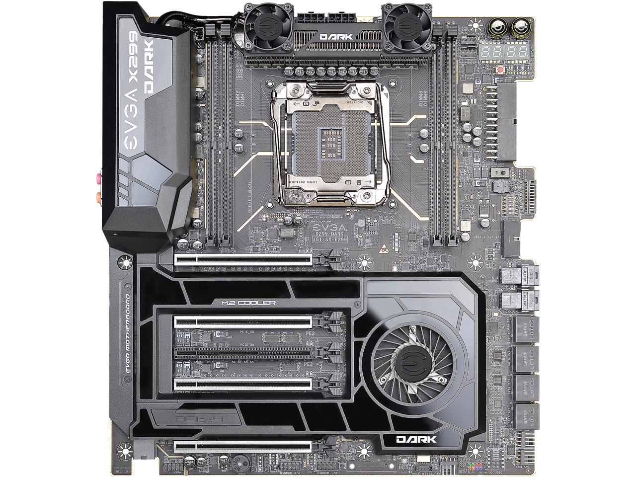 EVGA X299 DARK, 151-SX-E299-KR, LGA 2066, Intel X299, SATA 6Gb/s, USB 3.1, USB 3.0, EATX, Intel Motherboard