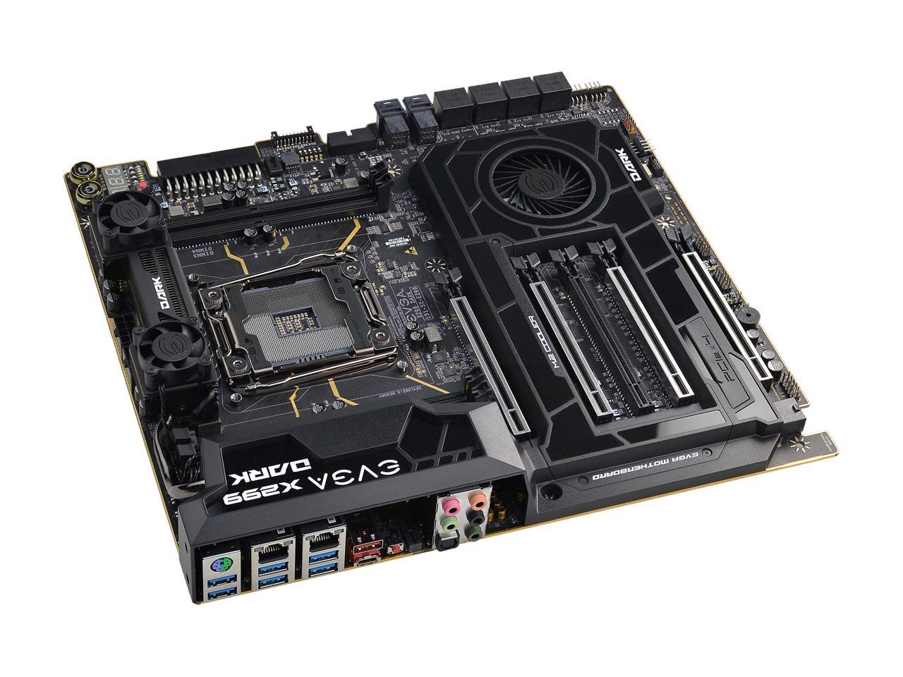 EVGA X299 DARK, 151-SX-E299-KR, LGA 2066, Intel X299, SATA 6Gb/s, USB 3.1, USB 3.0, EATX, Intel Motherboard