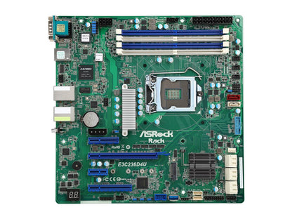 ASRock E3C236D4U Micro ATX Server Motherboard LGA1151 Intel C236