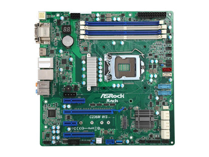 ASRock C236M WS Micro ATX Server Motherboard LGA1151 Intel C236