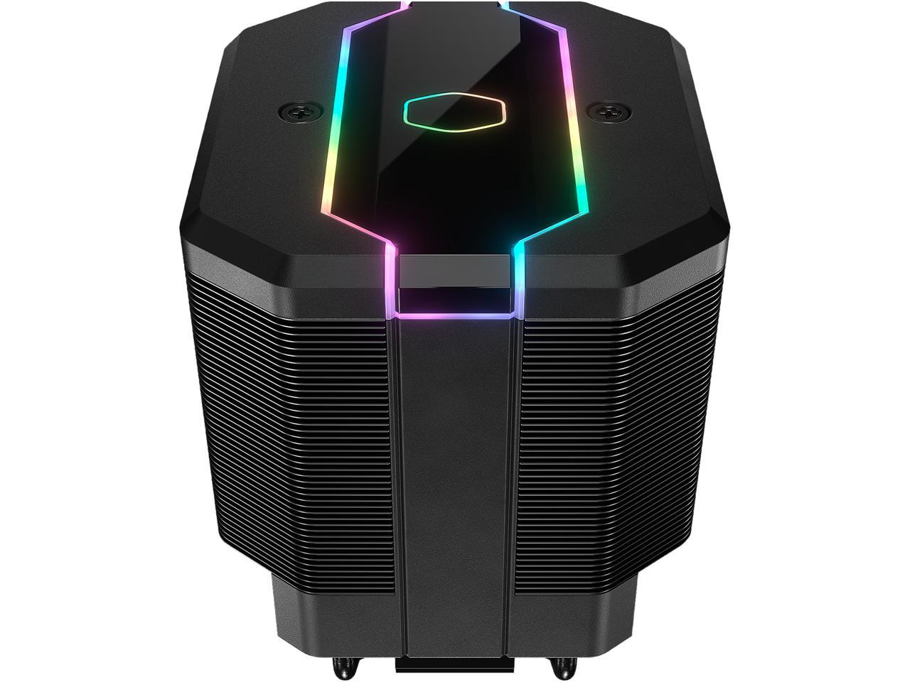 Cooler Master MasterAir MA620M Dual Tower ARGB High Performance CPU Air Cooler, 6 CDC 2.0 Heatpipes, SF120R Fan, Hexagon Strip Addressable RGB Lighting for AMD Ryzen/Intel LGA1200/1151