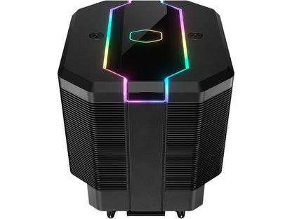 Cooler Master MasterAir MA620M Dual Tower ARGB High Performance CPU Air Cooler, 6 CDC 2.0 Heatpipes, SF120R Fan, Hexagon Strip Addressable RGB Lighting for AMD Ryzen/Intel LGA1200/1151