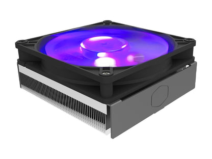 Cooler Master MasterAir G200P RGB low-profile CPU Air Cooler, 39.4 mm Ultra-Low-Profile Heatsink, Two C-Shaped Heatpipe, 92mm PWM Fan, RGB Lighting for AMD Ryzen/Intel LGA1200/1151