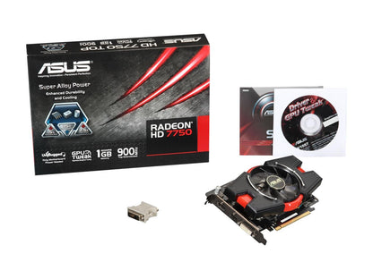 ASUS Radeon HD 7750 DirectX 11 HD7750-T-1GD5 1GB 128-Bit GDDR5 PCI Express 3.0 x16 HDCP Ready Video Card