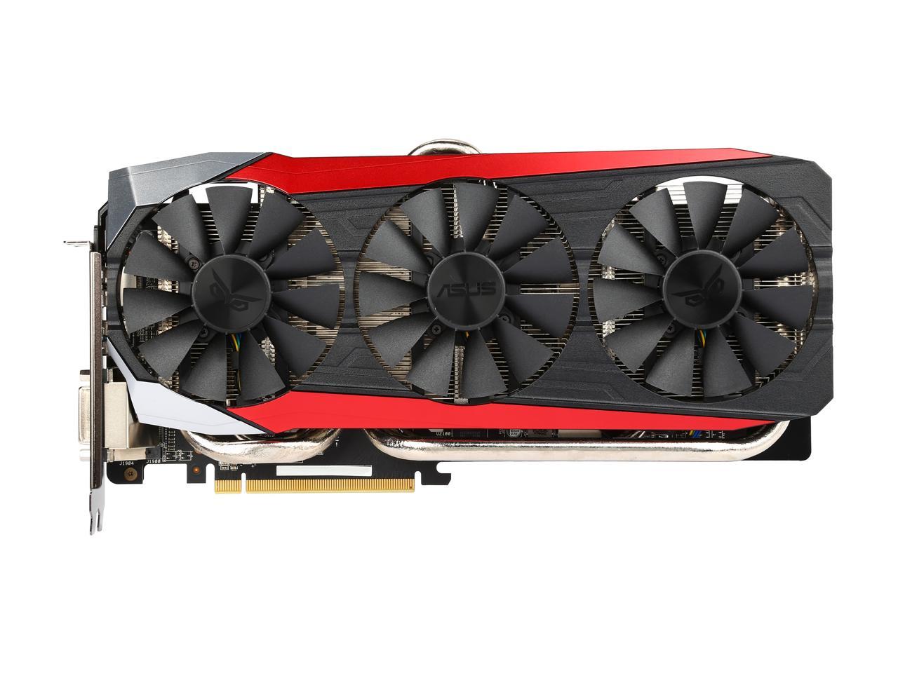 ASUS Radeon R9 390X DirectX 12 STRIX-R9390X-DC3OC-8GD5-GAMING 8GB 512-Bit GDDR5 PCI Express 3.0 HDCP Ready Video Card