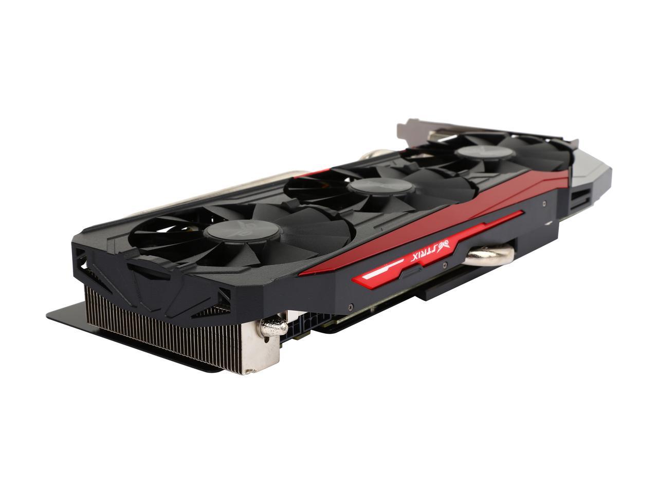 ASUS Radeon R9 390X DirectX 12 STRIX-R9390X-DC3OC-8GD5-GAMING 8GB 512-Bit GDDR5 PCI Express 3.0 HDCP Ready Video Card