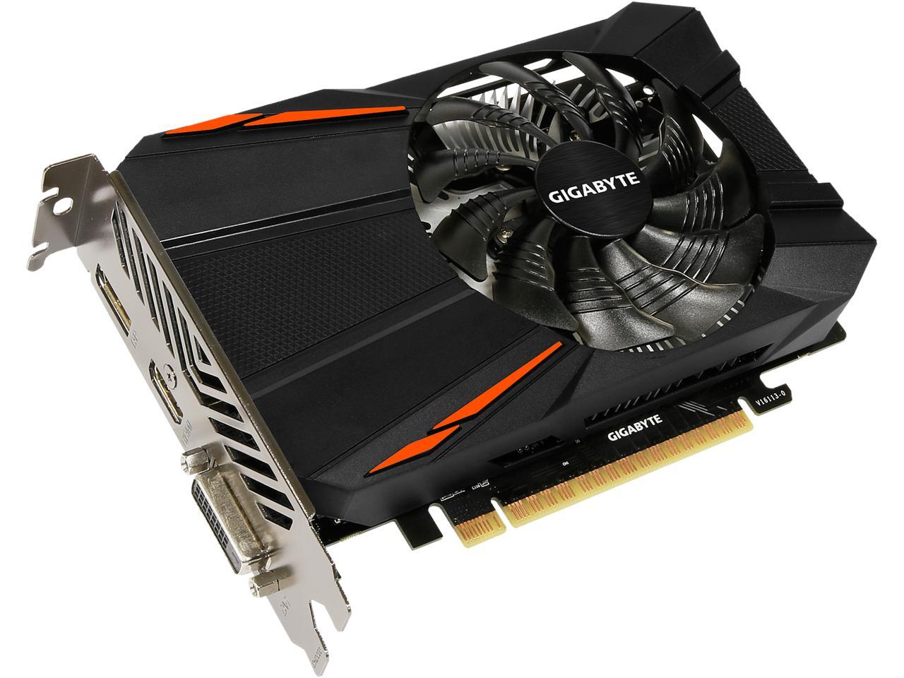 GIGABYTE GeForce GTX 1050 Ti DirectX 12 GV-N105TD5-4GD 4GB 128-Bit GDDR5 PCI Express 3.0 x16 Video Cards