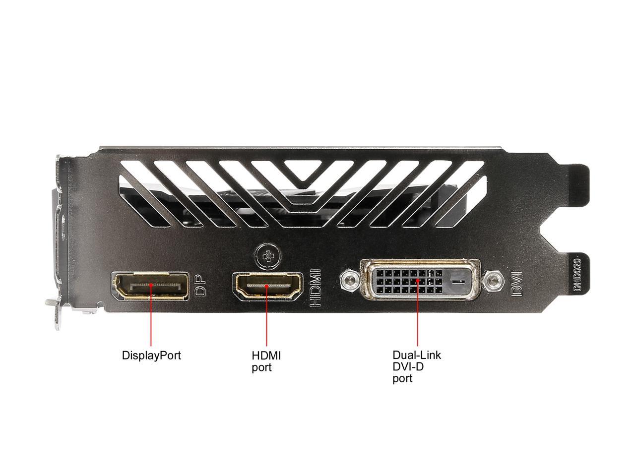 GIGABYTE GeForce GTX 1050 Ti DirectX 12 GV-N105TD5-4GD 4GB 128-Bit GDDR5 PCI Express 3.0 x16 Video Cards