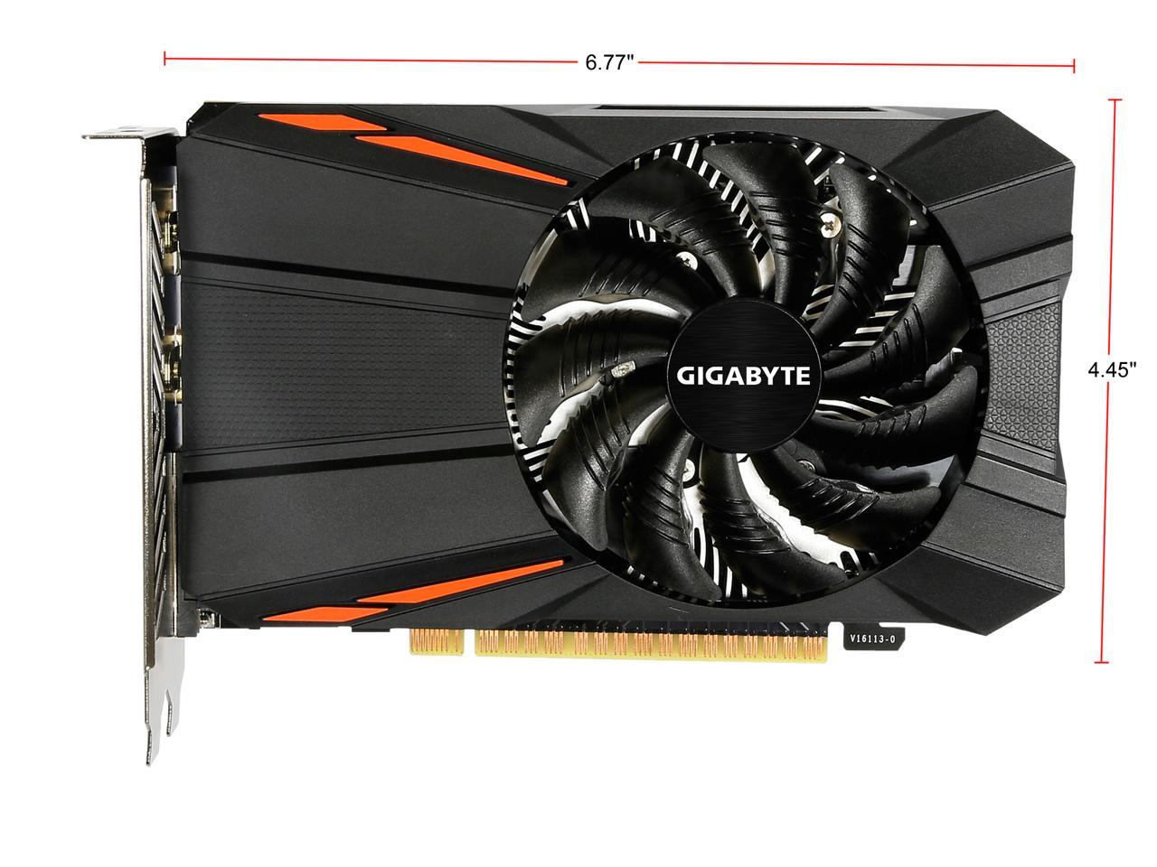 GIGABYTE GeForce GTX 1050 Ti DirectX 12 GV-N105TD5-4GD 4GB 128-Bit GDDR5 PCI Express 3.0 x16 Video Cards