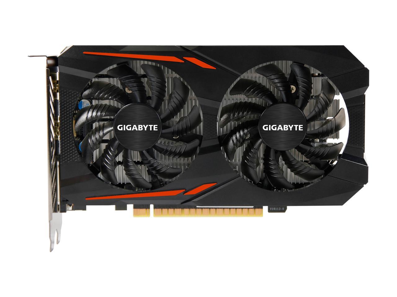 GIGABYTE GeForce GTX 1050 DirectX 12 GV-N1050OC-2GD 2GB 128-Bit GDDR5 PCI Express 3.0 x16 ATX Video Card